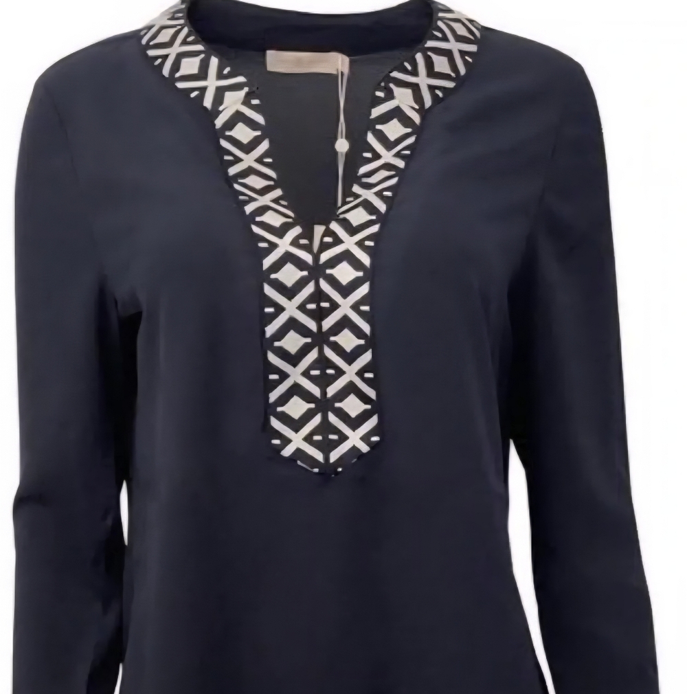 NWT Navy Ariana Tunic With Taping - Picture 11 of 11